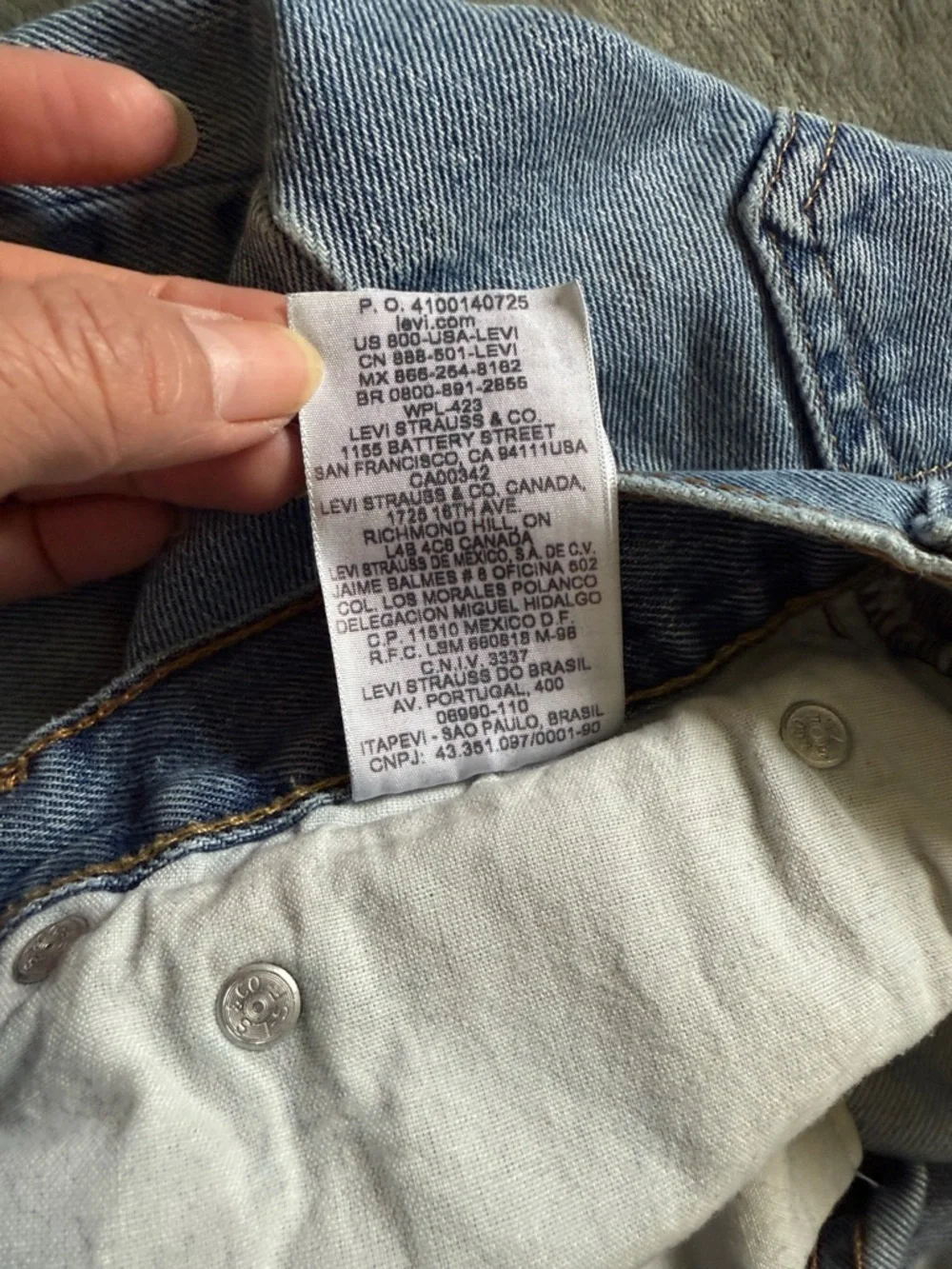 Levi's Light Blue Straight Leg Jeans